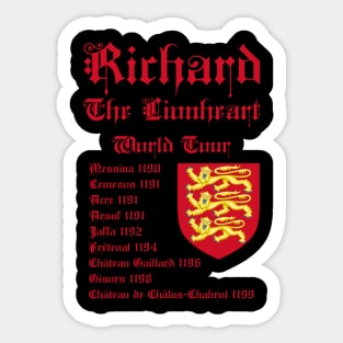 Richard The Lionheart World Tour Sticker
